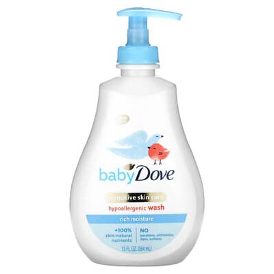 Детское средство для ухода за чувствительной кожей Dove, Rich Moisture, 13 fl oz (384 ml)