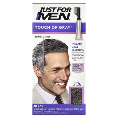 Touch of Gray®, T-55 Black, Single Application Haircolor Kit