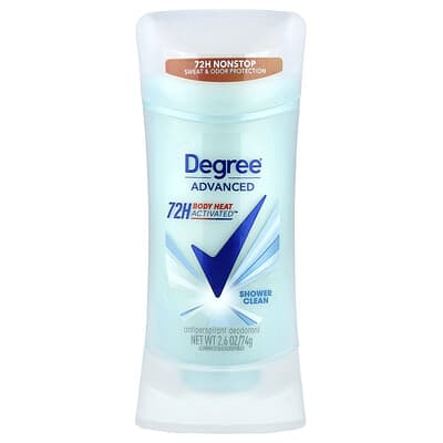 Дезодорант-антиперспирант Degree Advanced 72H Body Heat Activated™, Shower Clean, 2.6 oz (74 g)
