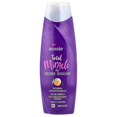 Total Miracle, кондиционер 7 в 1 с маслом абрикоса и австралийского макадамии, 12.1 fl oz (360 ml)