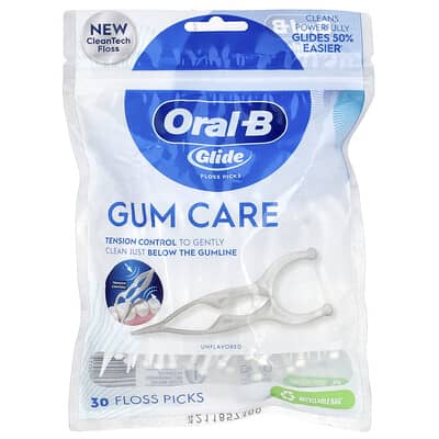 Зубные нити Oral-B Glide, Gum Care, Unflavored, 30 шт.