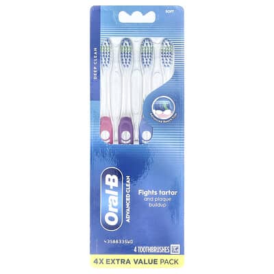 Зубная щетка Oral-B Advanced Clean, мягкая, 4 шт.