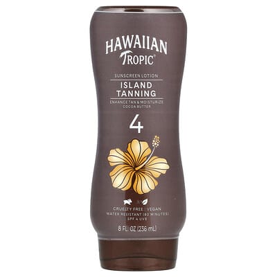 Island Tanning, Sunscreen Lotion, Cocoa Butter, SPF 4, 8 fl oz (236 ml)
