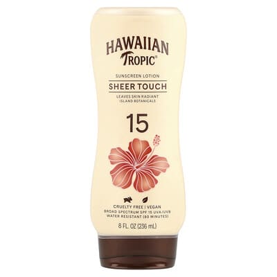 Hawaiian Tropic Sheer Touch, солнцезащитный лосьон, SPF 15, 236 ml