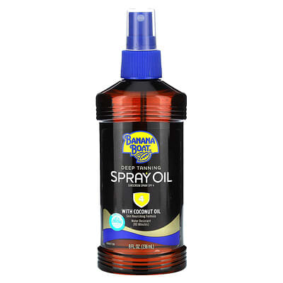 Deep Tanning Spray Oil with Coconut Oil, SPF 4, 8 fl oz (236 ml)