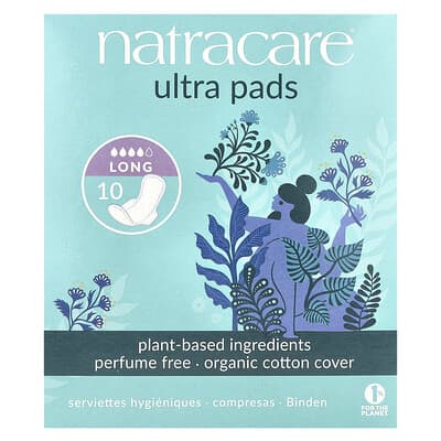 Ultra Pads, органический хлопок, длинные, 10 штук
