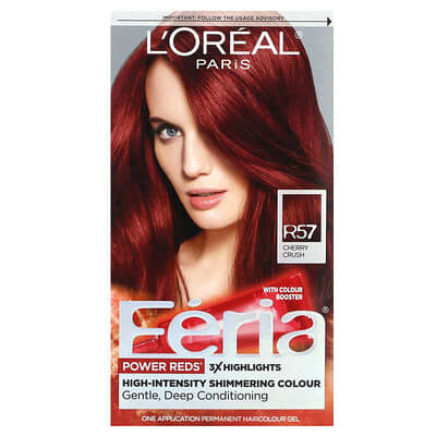 Feria®, High-Intensity Shimmering Color, R57 Cherry Crush, 1  Application