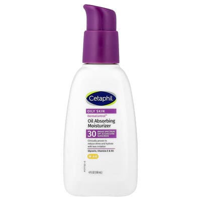 Derma Control™, Oil Absorbing Moisturizer, For Oily Skin, SPF 30, 4 fl oz (118 ml)