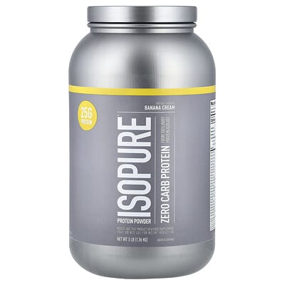 Zero Carb Protein Powder, Banana Cream, 3 lb (1.36 kg)