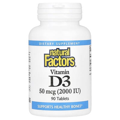 Витамин D3, 50 mcg (2,000 IU), 90 таблеток