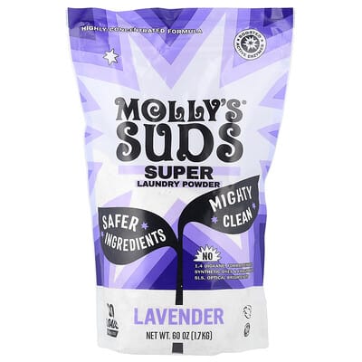 Super Laundry Powder, Lavender, 60 Loads, 60 oz (1.7 kg)