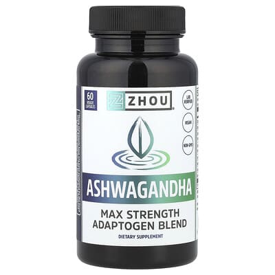 Zhou Nutrition Ashwagandha 60 вегетарианских капсул