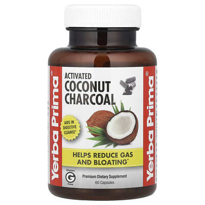 Activated Coconut Charcoal, 60 Capsules (130 mg per Capsule)