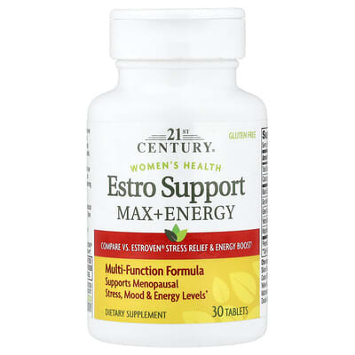 Женские витамины 21st Century Estro Support Max + Energy, 30 таблеток