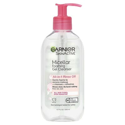 SkinActive мицеллярный пенящийся гель-очищающее средство, All-in-1, 6.7 fl oz (200 ml)
