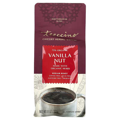 Chicory Herbal Coffee, Vanilla Nut, Medium Roast, Caffeine Free, 11 oz (312 g)