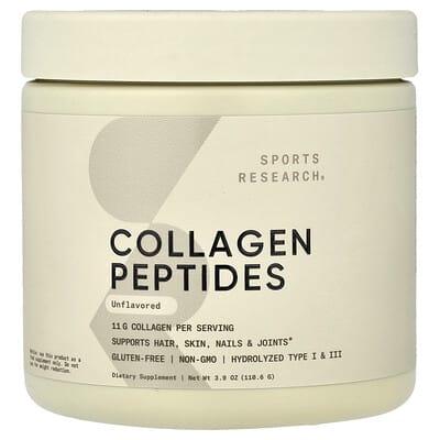 Collagen Peptides, Unflavored, 3.9 oz (110.6 g)