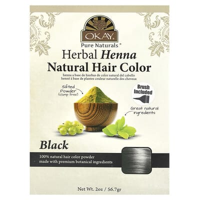 Herbal Henna Natural Hair Color, Black, 2 oz (56.7 g)