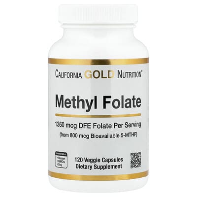 Methyl Folate and Vitamin C, 120 Veggie Capsules