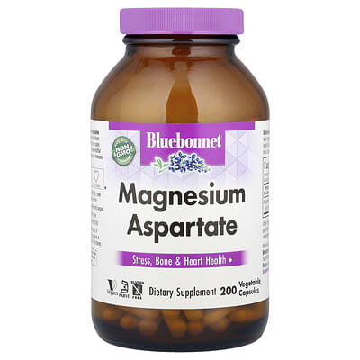 Magnesium Aspartate, 200 Vegetable Capsules (200 mg per Capsule)