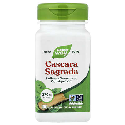 Cascara Sagrada, 270 mg, 100 Vegan Capsules