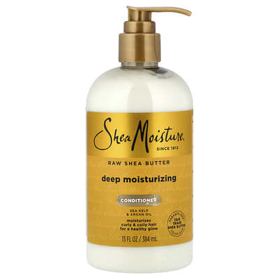 SheaMoisture Raw Shea Butter, глубоко увлажняющий кондиционер для кудрявых волос, 13 fl oz (384 ml)