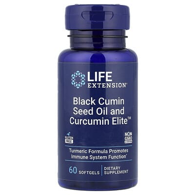 Black Cumin Seed Oil and Curcumin Elite™, 60 Softgels