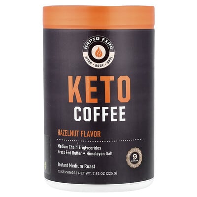 Keto Coffee, Hazelnut Blend, Instant, Medium Roast, 7.93 oz (225 g)