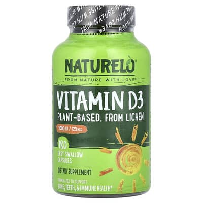 Vitamin D3, 125 mcg (5,000 IU), 180 легко проглатываемых капсул