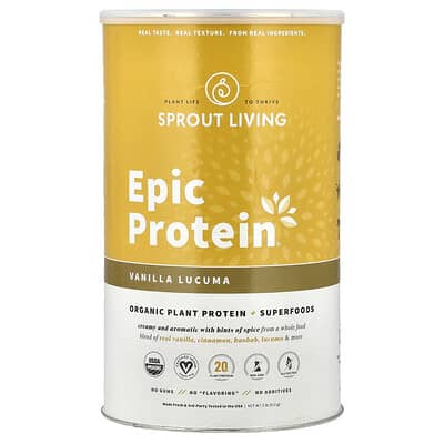 Органический растительный протеин Epic Protein®, ваниль люкума, 2 lb (912 g)
