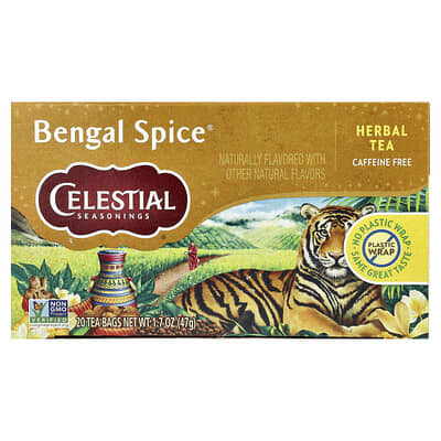 Celestial Seasonings травяной чай Bengal Spice®, без кофеина, 20 чайных пакетиков, 1.7 oz (47 g)