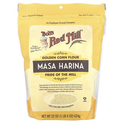 Кукурузная мука золотистая, Masa Harina, 22 oz (624 g)