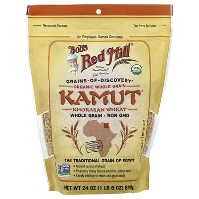 Organic Kamut®, Whole Grain, 24 oz (680 g)