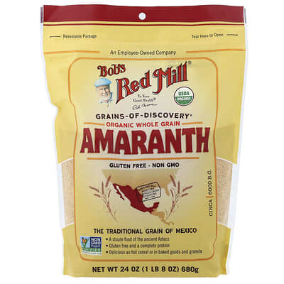 Organic Amaranth, Whole Grain, 24 oz (680 g)
