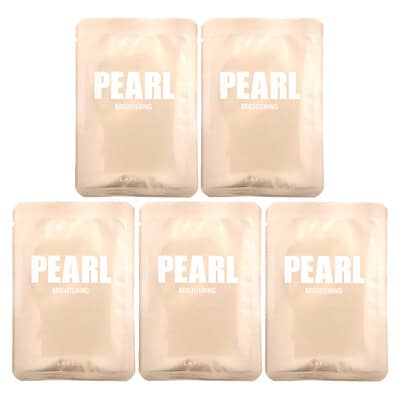 Pearl Brightening Sheet Beauty Mask Set, 5 Sheets, 0.81 fl oz (24 ml) Each