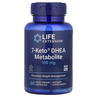 Life Extension 7-Keto® DHEA Metabolite, 100 mg, 60 вегетарианских капсул