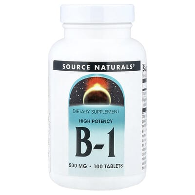 Витамин B-1, высокая концентрация, 500 mg, 100 таблеток