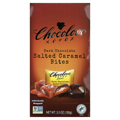 Темный шоколад Chocolove с соленой карамелью, 55% какао, 3.5 oz (100 g)