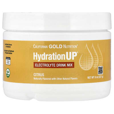 HydrationUP®, Electrolyte Drink Mix with Calcium, Potassium, Vitamin C, and Vitamin E, Citrus, 8 oz (227 g)