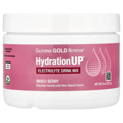 HydrationUP®, Electrolyte Drink Mix with Calcium, Potassium, Vitamin C, and Vitamin E, Mixed Berry, 8 oz (227 g)