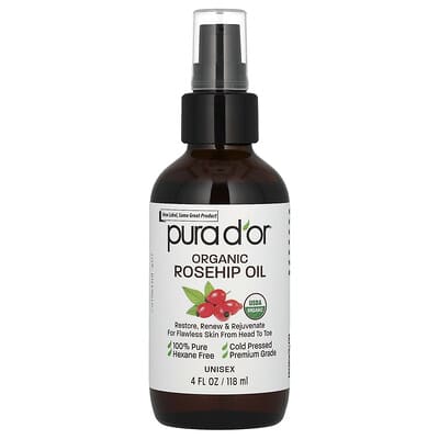 Органическое масло шиповника, 4 fl oz (118 ml)