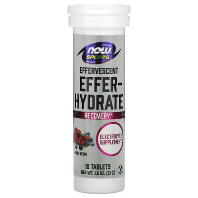 Спортивные добавки, Effer-Hydrate, Mixed Berry, 10 таблеток, 1.8 oz (51 g)