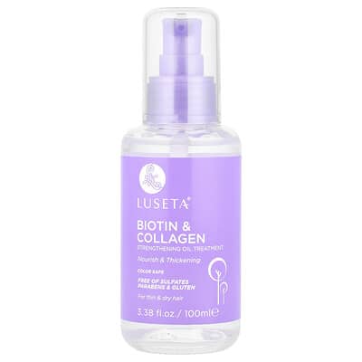 Biotin & Collagen, Strengthening Oil Treatment, For Thin & Dry Hair, 3.38 fl oz (100 ml)