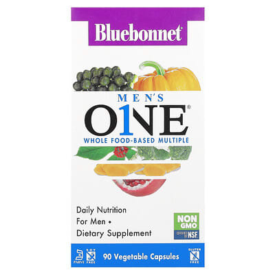 Мужские комплексные добавки Bluebonnet Nutrition Whole Food-Based, 90 вегетарианских капсул