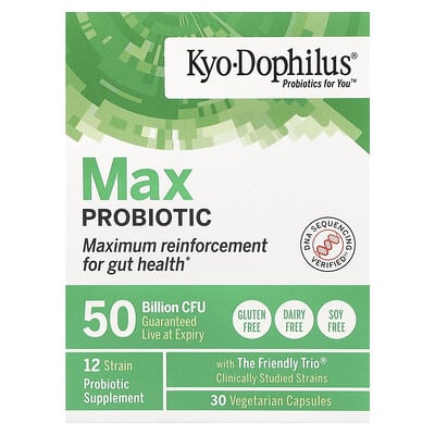 Kyo-Dophilus®, Max Probiotic, 50 Billion CFU, 30 Vegetarian Capsules