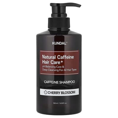 Natural Caffeine Hair Care+ шампунь, для всех типов волос, вишневый цвет, 16.9 fl oz (500 ml)