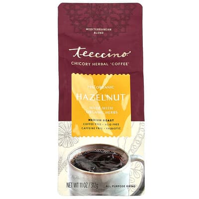 Chicory Herbal 'Coffee', Hazelnut, Medium Roast, Caffeine Free, 11 oz (312 g)