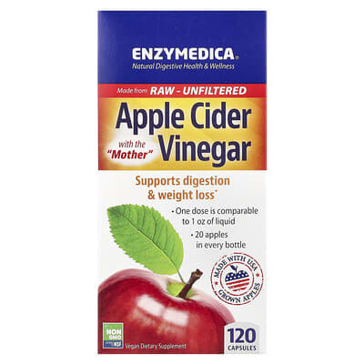 Apple Cider Vinegar with the Mother, 120 Capsules (355 mg per Capsule)