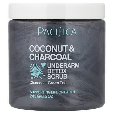 Скраб для детоксикации подмышек Pacifica, кокос и уголь, 8.5 oz (243 g)
