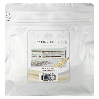 Шоколадные чипсы ChocZero White 20 oz (560 g)